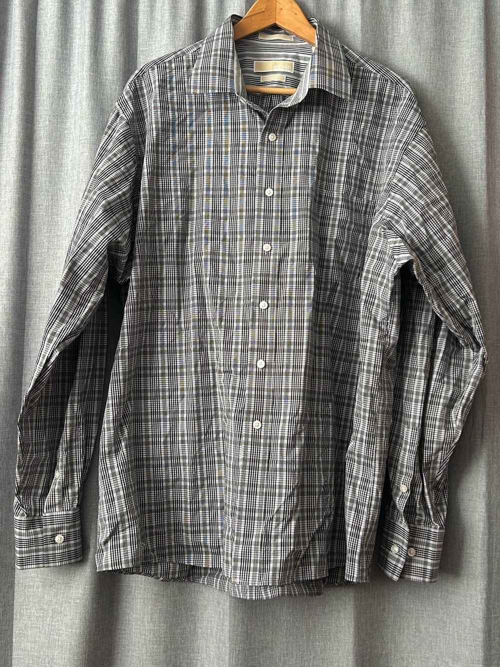 Michael Kors Plaid Button-Down Long Sleeve Shirt